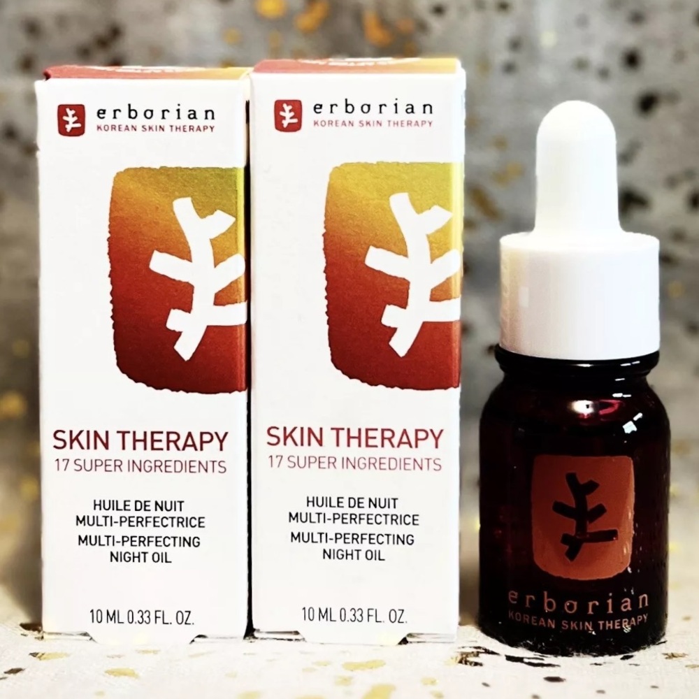 2x Erborian Skin Therapy Multi-Perfecting Night Oil 10ml/0.33oz Travel Size